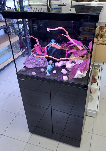 Black Aquarium with Cabinet Stand 115L (61cmx41cmx49cm)